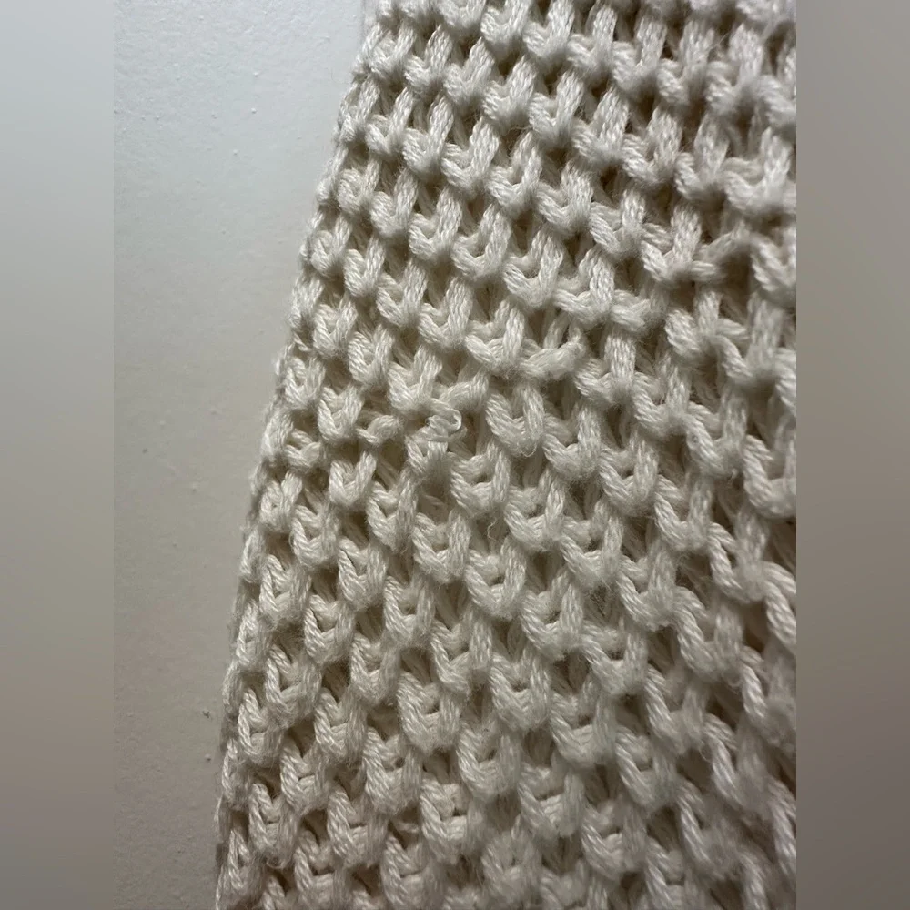 AERIE soft knit oversized open cardigan L/XL Cream Ivory - Picture 10 of 11